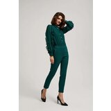 Marisse Emerald Green 7/8 Leg Crease Trousers | Shoptok.si