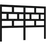 Maison Chic posteljno vzglavje - vzglavna omarica - nočna omarica črno 146x4x100 cm trdna borovina, (21706491) | Shoptok.si