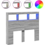 Maison Chic posteljno vzglavje - vzglavna omarica - nočna omarica led siva sonoma 120x17x102 cm, (21705553) Cene