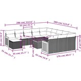 vidaXL 13-dijelni set vrtnih sofa s jastucima poliratan crni | shoptok.hr