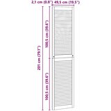  Ormarna vrata Prirodna 201 x 2,1 x 49,5 cm Čvrsto borovo drvo | shoptok.hr
