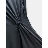 Sinsay Maxi haljina s cirkonima, drapiranjem i ušivenim jastučićima za ramena | shoptok.hr