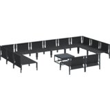 vidaXL Vrtna sedežna garnitura 13 pcs antracit siva Jeklo | Shoptok.si