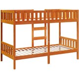 Krevet na kat voštano smeđi 90x200 cm od masivne borovine | shoptok.hr