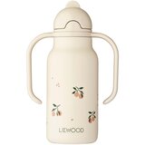 Liewood steklenička iz nerjavečega jekla s slamico in ročaji kimmie 250 ml peach sea shell | Shoptok.si