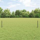 vidaXL evropska ograja z 11 U stebrički siva 0.4x25 m jeklo Cene