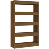 Maison Chic Knjižna omara - Knjižni regal rjavi hrast 80x30x135 cm konstruiran les, (21725917) | Shoptok.si