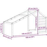 vidaXL Krov za dječji krevet bijeli 198 x 87 x 113 cm masivna borovina | shoptok.hr