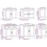  7-dijelni set kuhinjskih ormarića Kalmar konstruiranog drva | shoptok.hr