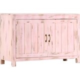  Komoda svjetloružičasta 110 x 35 x 70 cm od masivnog drva manga | shoptok.hr