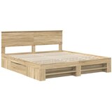 Krevetna konstrukcija s uzglavljem Sonoma hrast 180 x 200 cm | shoptok.hr