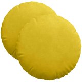  Jastučići za sjedenje 2 pcs Žuta Ø 40 x 13 cm Baršun | Eponuda.ba