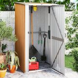  Vrtna kućica smeđa 118,5x97x209,5 cm pocinčani čelik | shoptok.hr