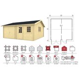 Male kuće GARAŽA MIKKELI 595 × 595 cm sa šindrom | shoptok.hr