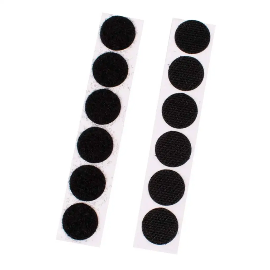 Crna samoljepljiva čičak traka 20mm set od 12 komada