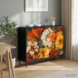  Kreveta GENNEP Crni hrast 102 x 33 x 76 cm Konstruirano drvo Slike