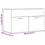 vidaXL Omarica za umivalnik artisan hrast 80x38,5x46 cm inž. les | Shoptok.si