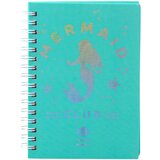  Holographic Mermaid Turquoise Lined Notebook A6 80 Sheets | shoptok.hr