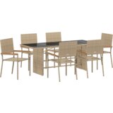  7-delni vrtnarski jedilni set v bež poli ratanu | Shoptok.si