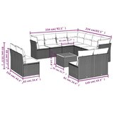  Vrtna sedežna garnitura 12-delna z blazinami črn poli ratan, (21093343) | Shoptok.si
