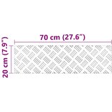  Stepenica Pravokutni 2 pcs Srebrno 70 x 20 cm Aluminij | shoptok.hr