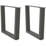  Noge za klub stolić V-oblika 2 kom antracit 60 x (42-43,3) cm čelik | shoptok.hr