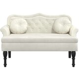  Klupa s jastucima Krem 120 5 x 65 x 75 cm baršunasta | shoptok.hr