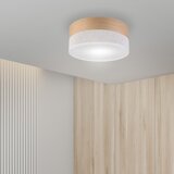  stropno svetlo sirja wood 1xE27/15W/230V prečnik 35 cm bela/hrast | Eponuda.com