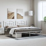  Metalni okvir za krevet s uzglavljem bijeli 193x203 cm | Eponuda.ba
