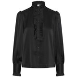 Y.a.s YAS Frilla Shirt L/S - Black Crna Cijene