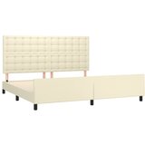  Okvir za krevet s uzglavljem krem 200x200 cm od umjetne kože | Eponuda.ba