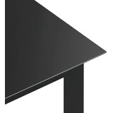  Vrtni stol crni 150 x 90 x 74 cm od aluminija i stakla | shoptok.hr
