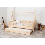 Molarem Home Drveni dječji krevet Luna Tipi - svijetlo drvo - 200x90 cm - Dodatni krevet | shoptok.hr