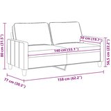  Dvosjed od tkanine tamnosivi 140 cm | shoptok.hr
