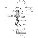 Grohe Eurosmart Cosmopolitan baterija za sudoperu sa izvlačnim tušem 31481001 Cene