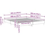  Okvir kreveta bez madraca 200 x 200 cm od konstruiranog drva | shoptok.hr