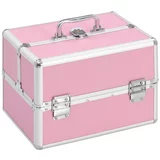  Kovček za ličila 22x30x21 cm roza aluminij