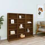 The Living Store Omarica za CD-je rjavi hrast 102x23x89,5 cm inženirski les - Omarica Za CD-je, (21434058) | Shoptok.si