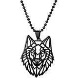 IZMAEL Ogrlica Hollow Wolf - Crna | shoptok.hr