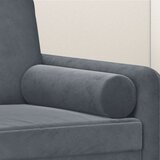  Ukrasni jastuci 2 kom tamnosivi Ø 15 x 50 cm baršunasti | shoptok.hr