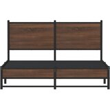  Metalni okvir kreveta bez madraca smeđa boja hrasta 137x190 cm | shoptok.hr