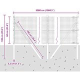 vidaXL Zavarena žičana ograda sa 13 stupova Zelena 0.6x50 m Čelik Cijene