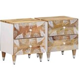 vidaXL Noćni ormarići 2 kom 40x33,5x46 cm Puno drvo Mango | shoptok.hr