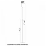 Vesta 358 VISILICA 14W 3000K CRNA