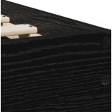 vidaXL Posteljni okvir s hrbtom Črna hrastovina 90x200 cm Umetna masa | Shoptok.si