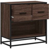  Noćni ormarić smeđi hrast 60x31x60 cm Konstruirano drvo i metal | shoptok.hr