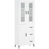 vidaXL Visoka omara bela 69,5x34x180 cm inženirski les, (20819779) | Shoptok.si