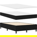 vidaXL Krevet s Box Springom s Madracem i Klupom Crna 120x200 cm Tkanina | shoptok.hr