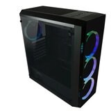 LC Power Gaming 703B - LC-703B-ON Quad-Luxx - ATX gaming case tempered glass 4x 120 mm RGB 2x USB 3.0 1x USB 2.0 HD Audio kućište za računar | ePonuda.com