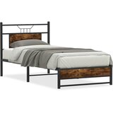  Okvir kreveta bez madraca dimljena boja hrasta 90x200 cm drveni | shoptok.hr